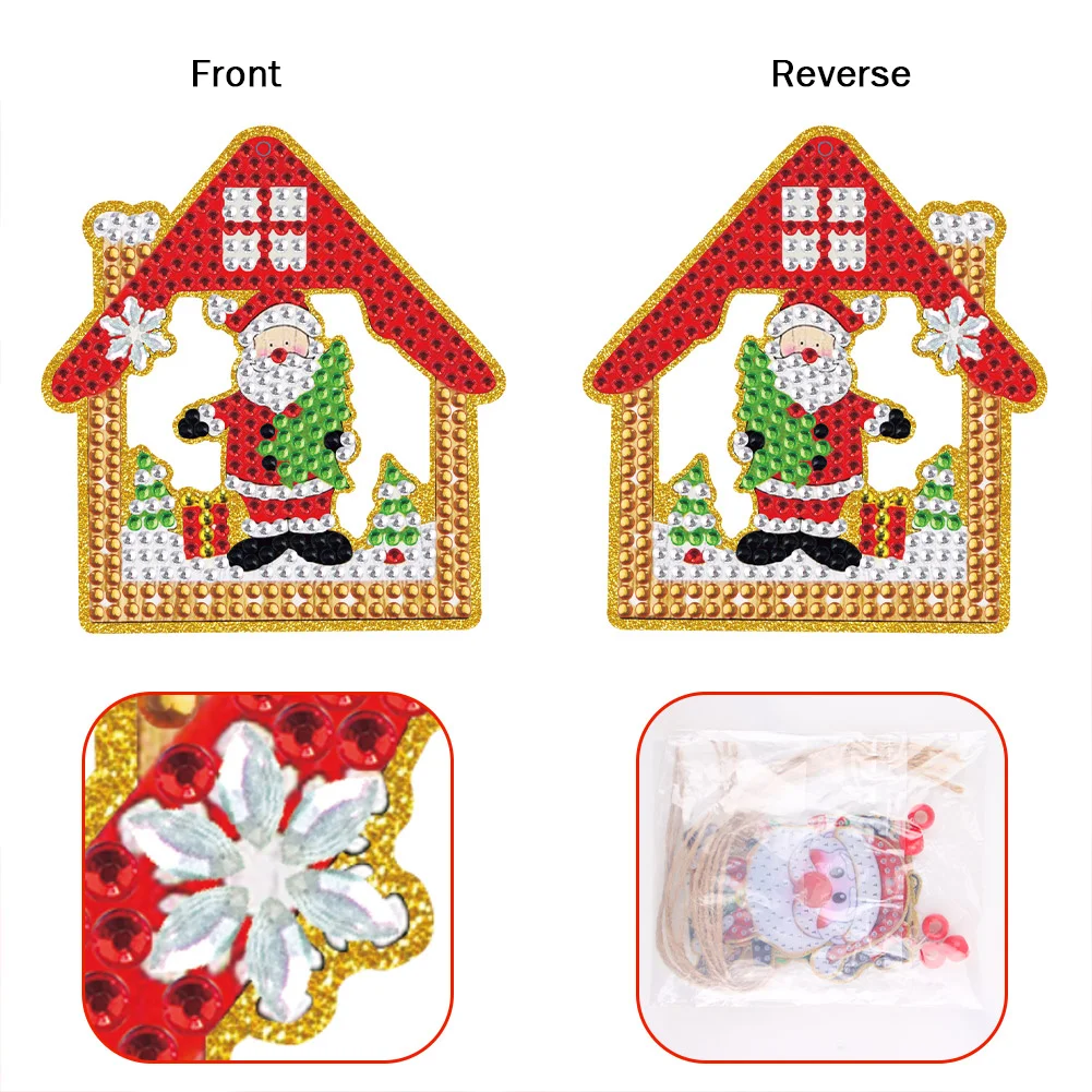 5pcs Diamond Painting Decoration Handmade for Children Christmas Gift(Double Sided)