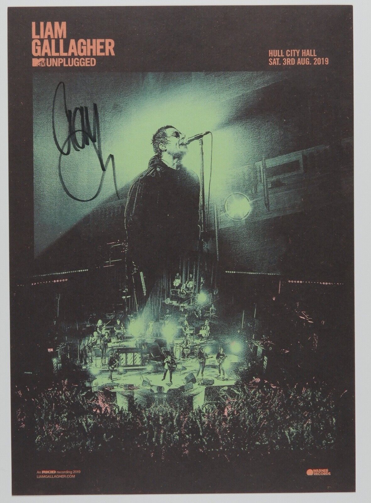 Liam Gallagher JSA Signed Autograph Unplugged Lithograph 8 1/4” x 11 3/4”