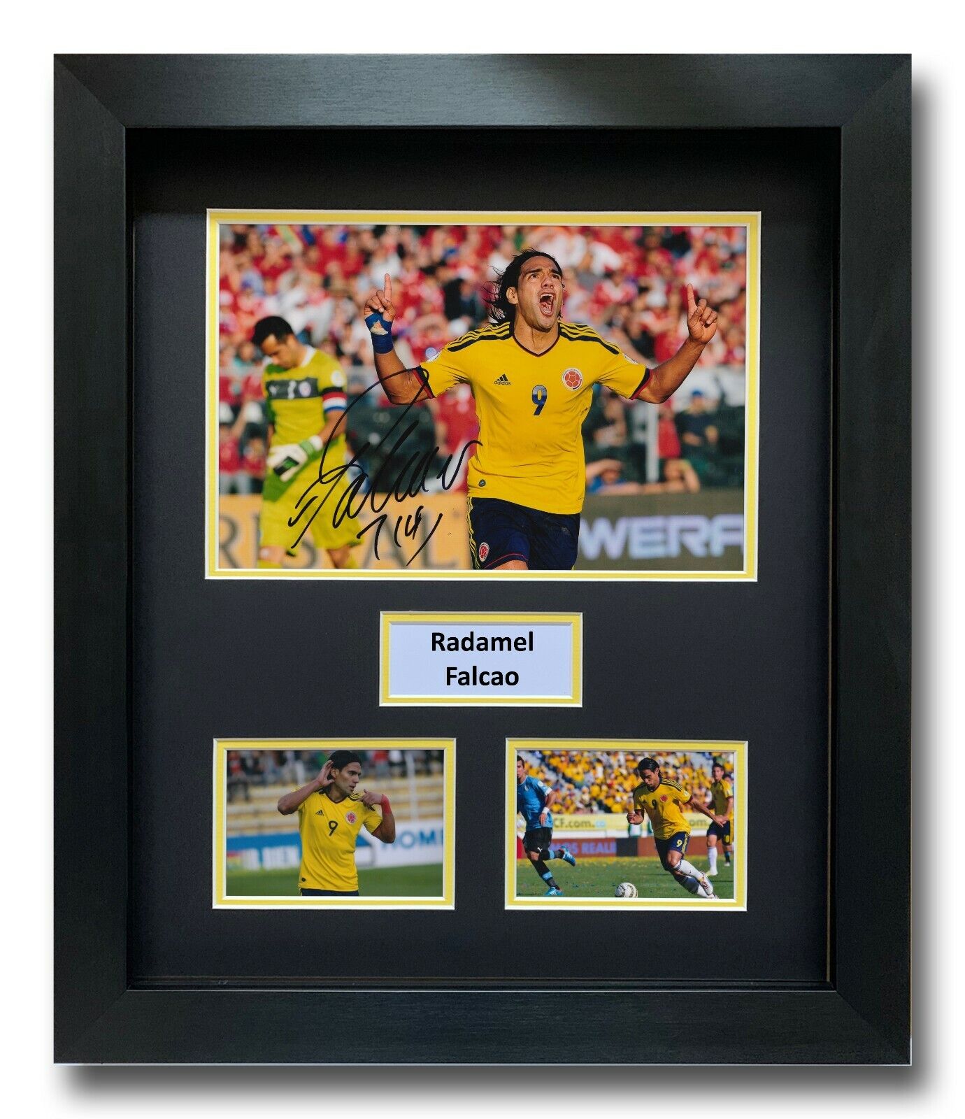 RADAMEL FALCAO HAND SIGNED FRAMED Photo Poster painting DISPLAY - COLOMBIA FOOTBALL AUTOGRAPH.