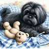 Dog And Bear-11CT Stamped Cross Stitch 40*40cm/15.75*15.75in tapestrymarket