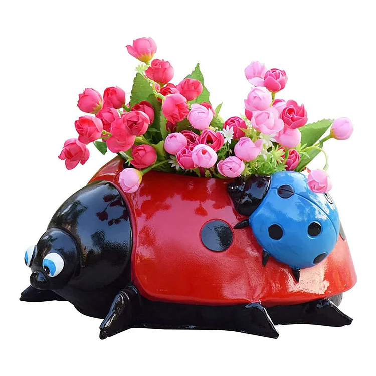 Ladybug Flower Pot Decor