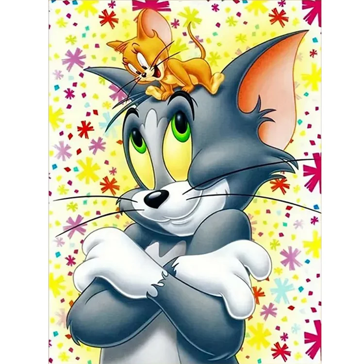 Cat And Mouse 30*40CM(Canvas) Full Round Drill Diamond Painting gbfke