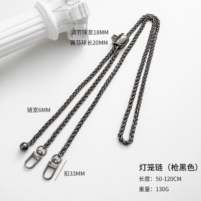 5 Pieces Alloy Solid Color Bag Chain Bag Straps