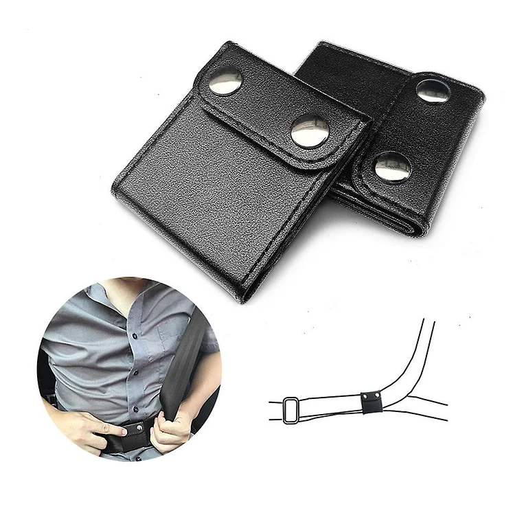2pcs Car Seat Belt Adjuster Neck Strap Positioner Locking Clip Protector
