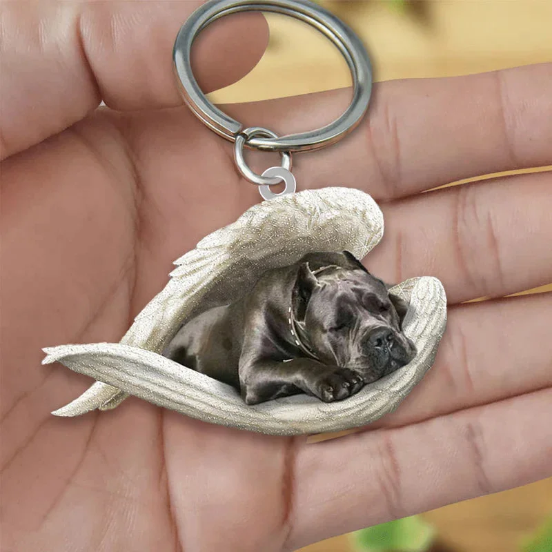 VigorDaily Sleeping Angel Acrylic Keychain Cane Corso