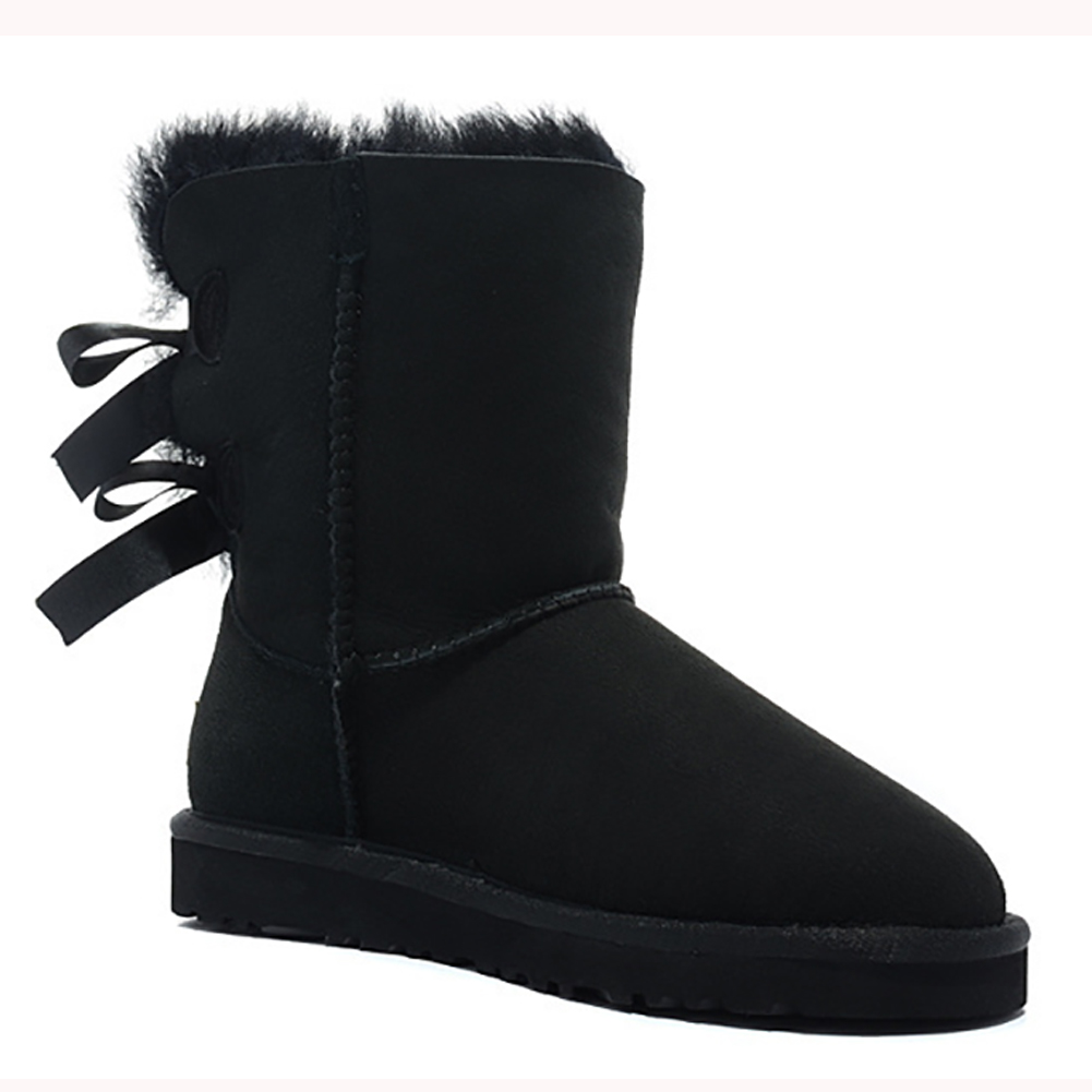 Women's Winter Ankle Snow Boots Black-vocosishoes