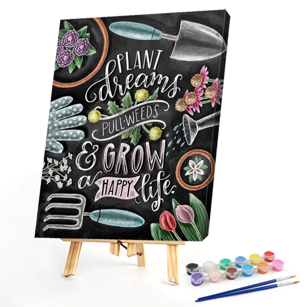 

40*50CM - Paint By Numbers - Letter Bonsai, 501 Original