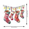 >SALE<Acrylic Christmas Stockings Diamond Painting Hanging Pendant for Home Decor