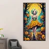 (40*70cm)Halloween PumpkinGirl - Round AB Drill Diamond Painting
