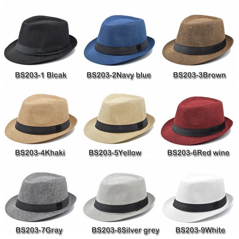 Unisex Modern Style Classic Style Geometric Curved Eaves Sun Hat Fedora Hat