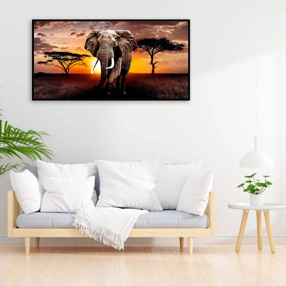 Diamond Painting - Full Round Drill - Elephant(80*40cm)