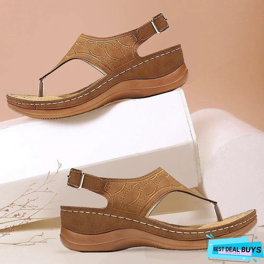 Embroidery Holiday Sandals