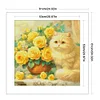 (US Only)Cat Printed Cross Stitch Kit 61x61cm DIY 14CT Thread Art Needlework Home Decor