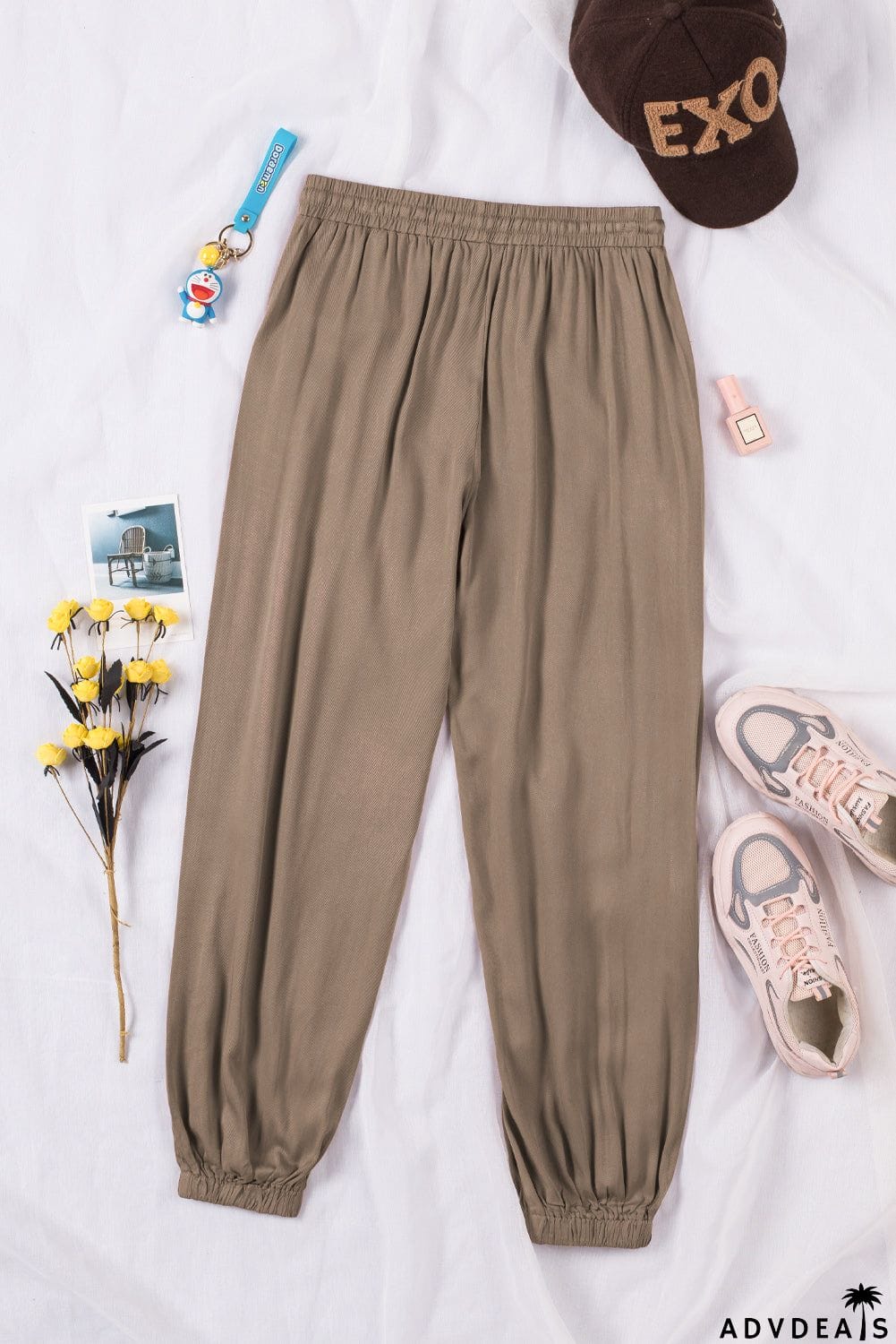 Drawstring Waist Joggers with Pockets