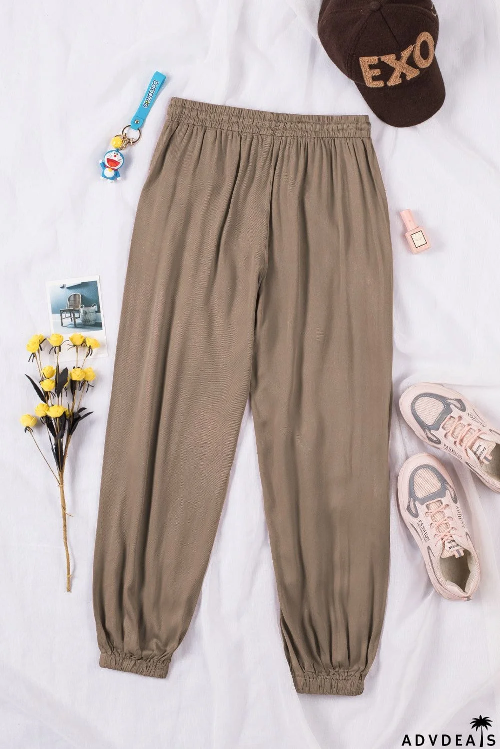 Drawstring Waist Joggers with Pockets