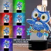 DIY Diamond Painting 7 Color Night Light Lamp Home Decoration Ornament Gift Kit(Owl)