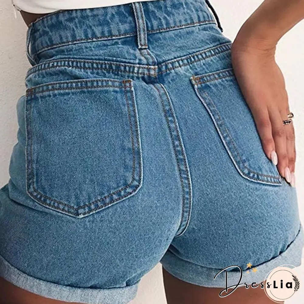 Women Denim Shorts Summer Fashion Slim Skinny Short Pants Beach Stretch Shorts Jeans