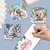8Pcs DIY Christmas Special Shape Diamond Painting Greeting Cards