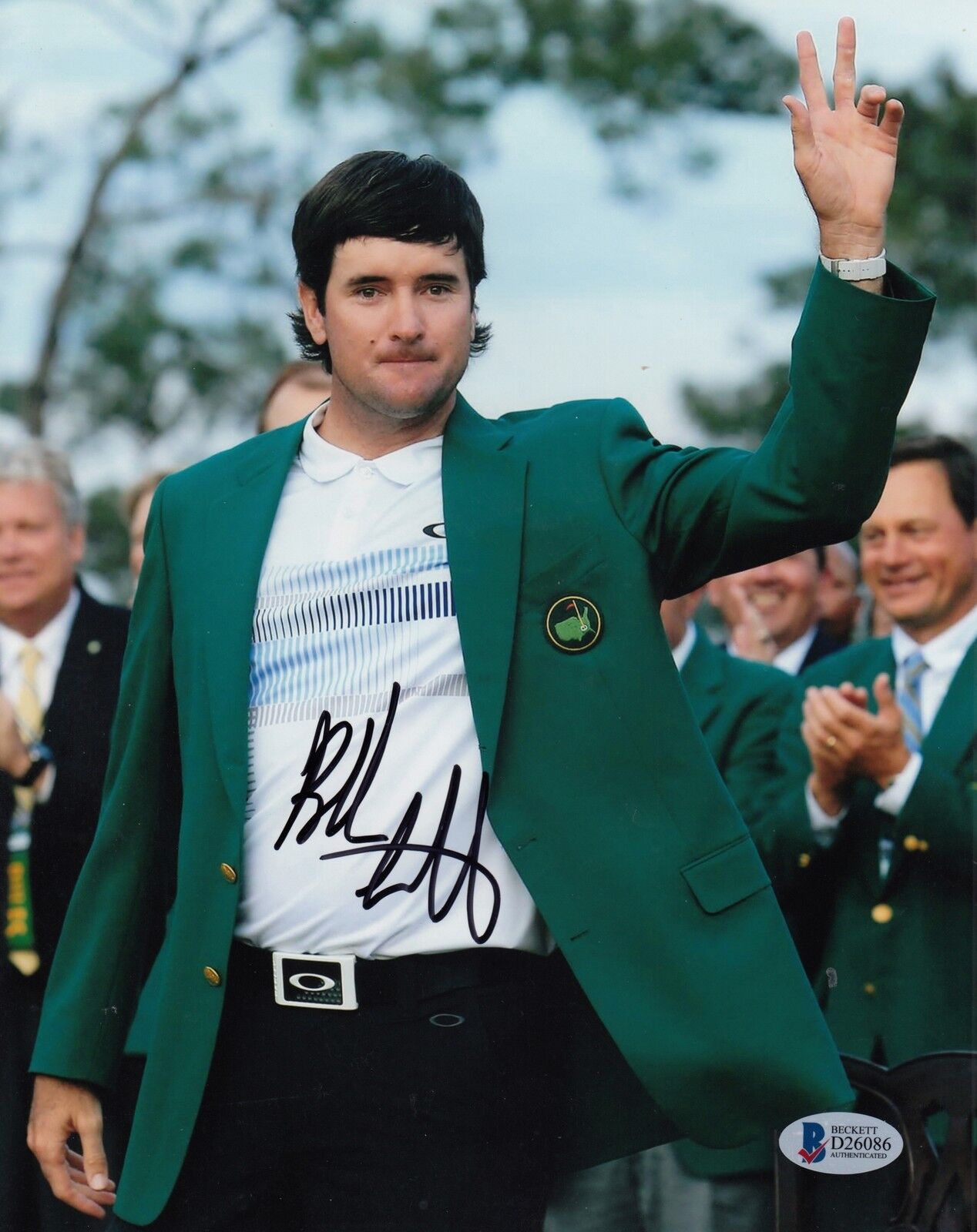 Bubba Watson 2014 Masters #0 8x10 Signed 8x10 Photo Poster painting Beckett Certified Golf 04