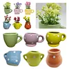 Cute Ceramic Vase Fridge Magnets Refrigerator Stickers for Fridge (6Pcs)