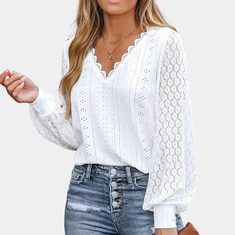 White lace blouse for women