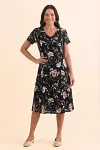 Wholesale Printed Dress, Lace Patchwork Midi, SS2027 Fashion Trends, Mature Women Clothing Vendor, Business Casual Apparel