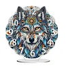 Acrylic Special Shape Indian Wolf Diamond Painting Art Clock Ornaments Kit