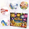 Diamond Art Painting 2027 Desk Calendar Non-Fading DIY Diamond Painting Calendar Ornament Multi Purpose DIY Resin Paintings Desks Kit for Office Home Interior Decoration (monthly festival)