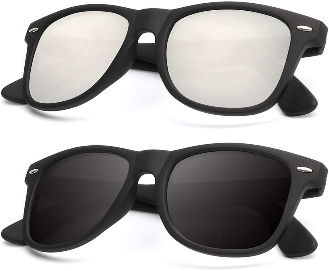 Sunglasses for Men and Women Matte Finish Sun glasses Color Mirror Lens 100% UV Blocking