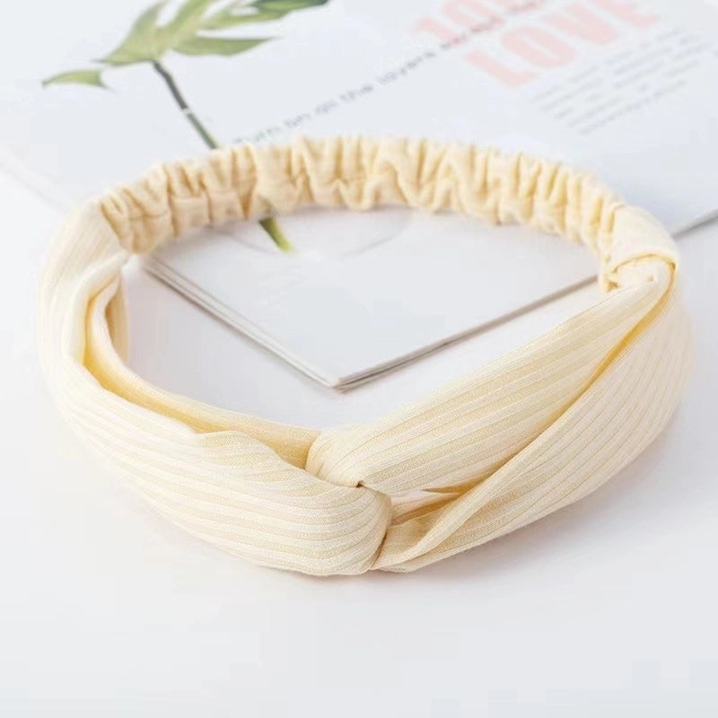 Casual Minimalist Stripe Solid Color Cloth Stripe Hair Band