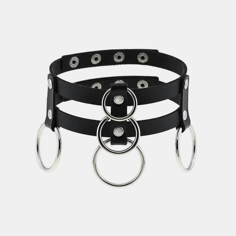 Punk Double Row Choker