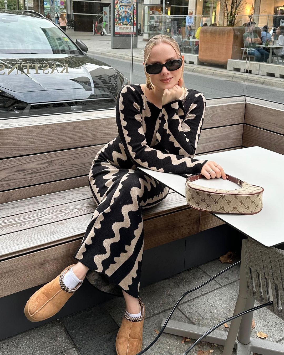 Ootddress Striped Contrast Color Knit Maxi Bodycon Dress Boho High Waisted Hollow Out Slim Dresses Women Holiday Dresses Vestidos