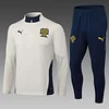 2025 Portugal Half-Pull Training Suit White Football Shirt 1:1 Thai Quality Set
