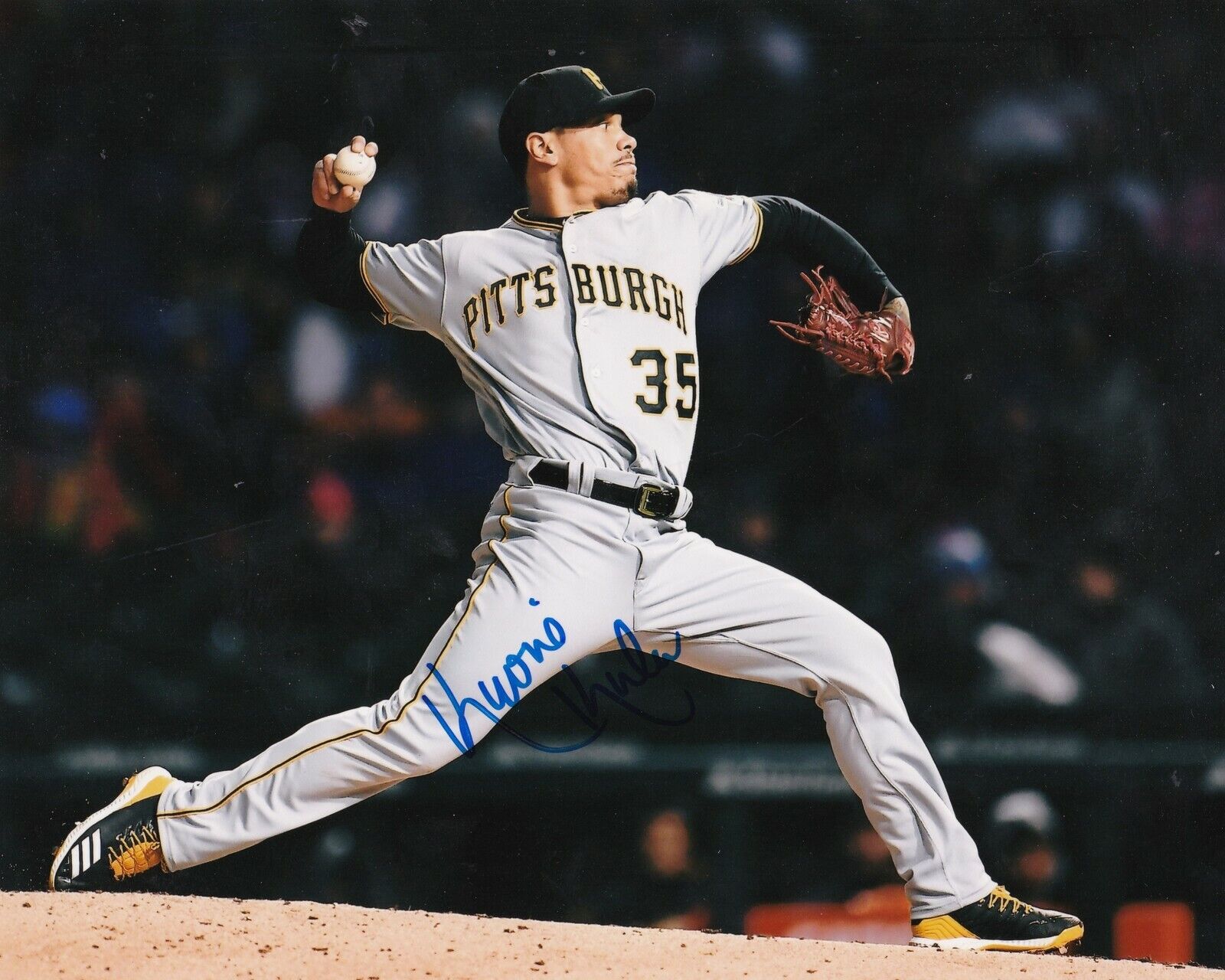 KEONE KELA PITTSBURGH PIRATES ACTION SIGNED 8x10