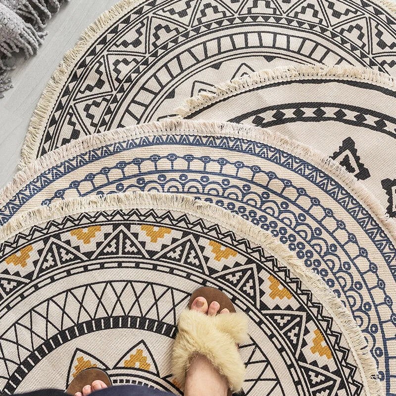 Cotton Area Rug for Living Room / Bedroom