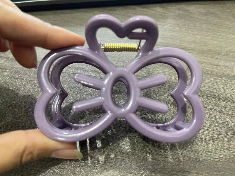 Simple Cute Bow Hairpin Back Head Updo Hair Clip Girl’s Shark Clip Hair Volume Multi Hairpin Headdress