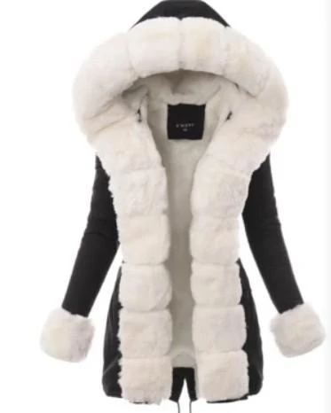  thdmladies Winter Warm Hooded Cotton Coat thedmladies