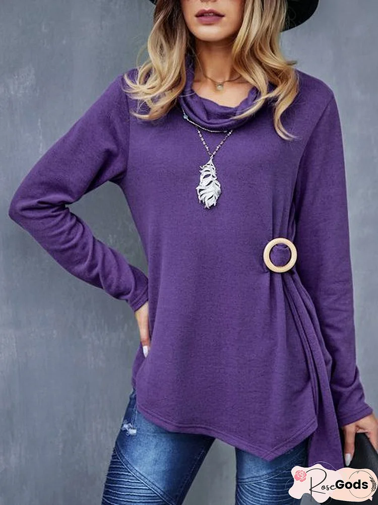 Casual Crew Neck Casual Long Sleeve Shirts & Tops