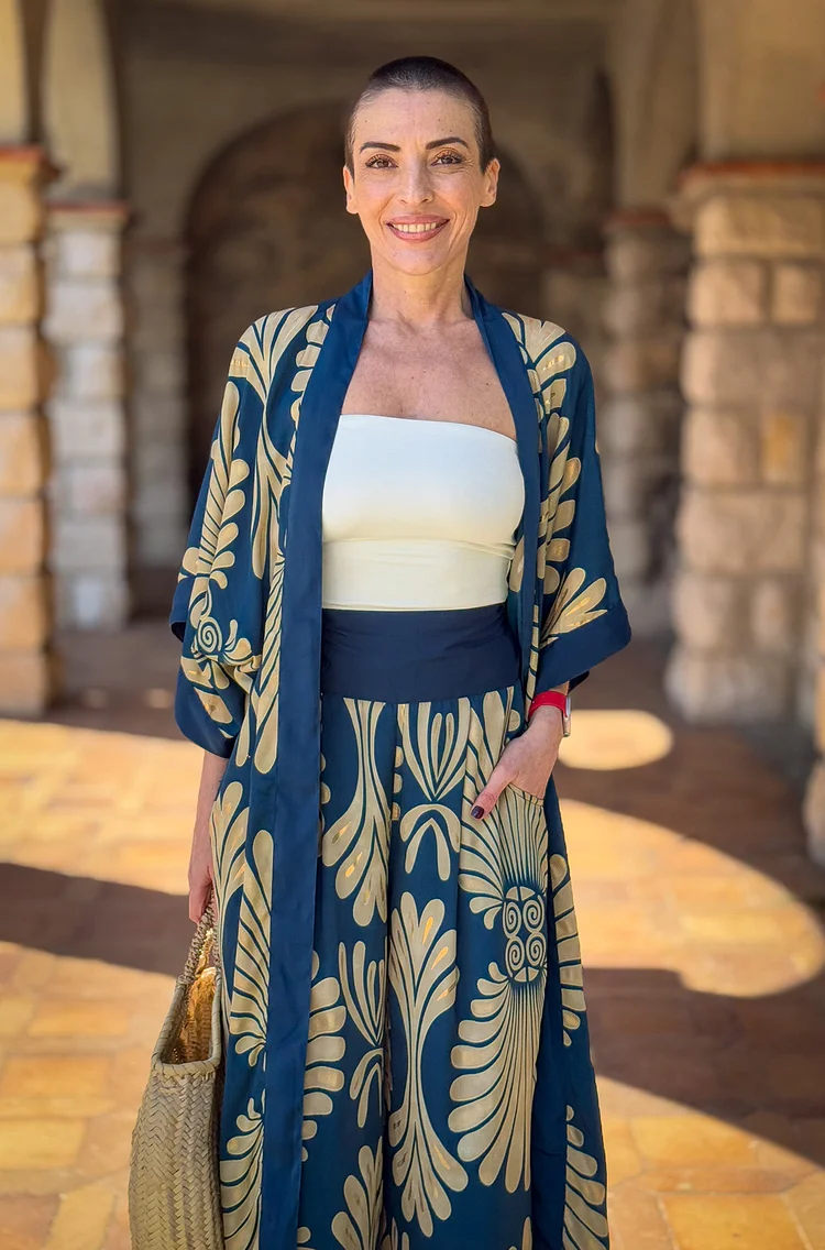 Elegant Silk Kimono With Belt Vintage Boho Lounge Robe For Women