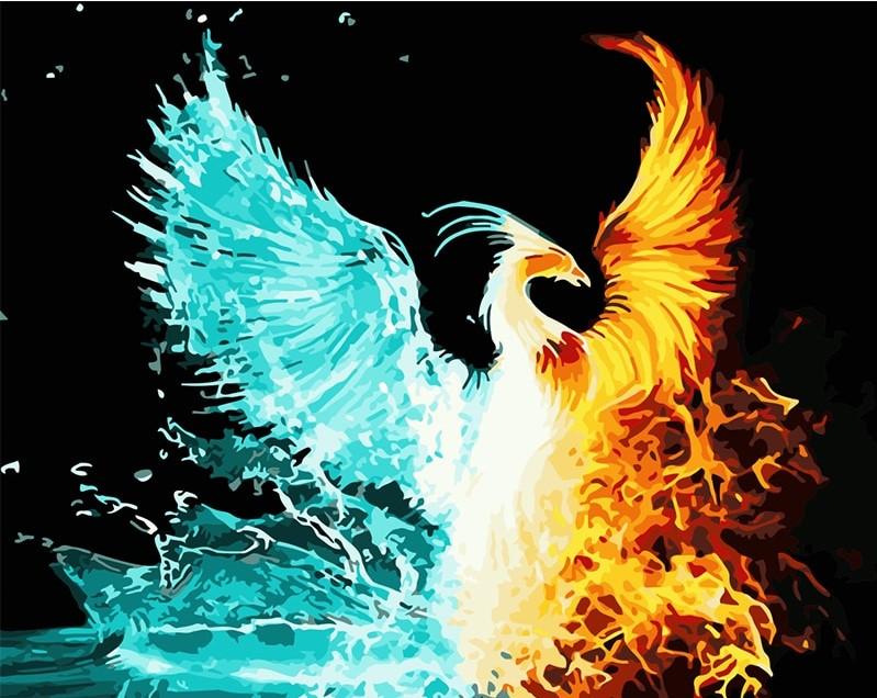 

Fire and Ice Phoenix – Paint By Numbers - 40*50CM, 501 Original