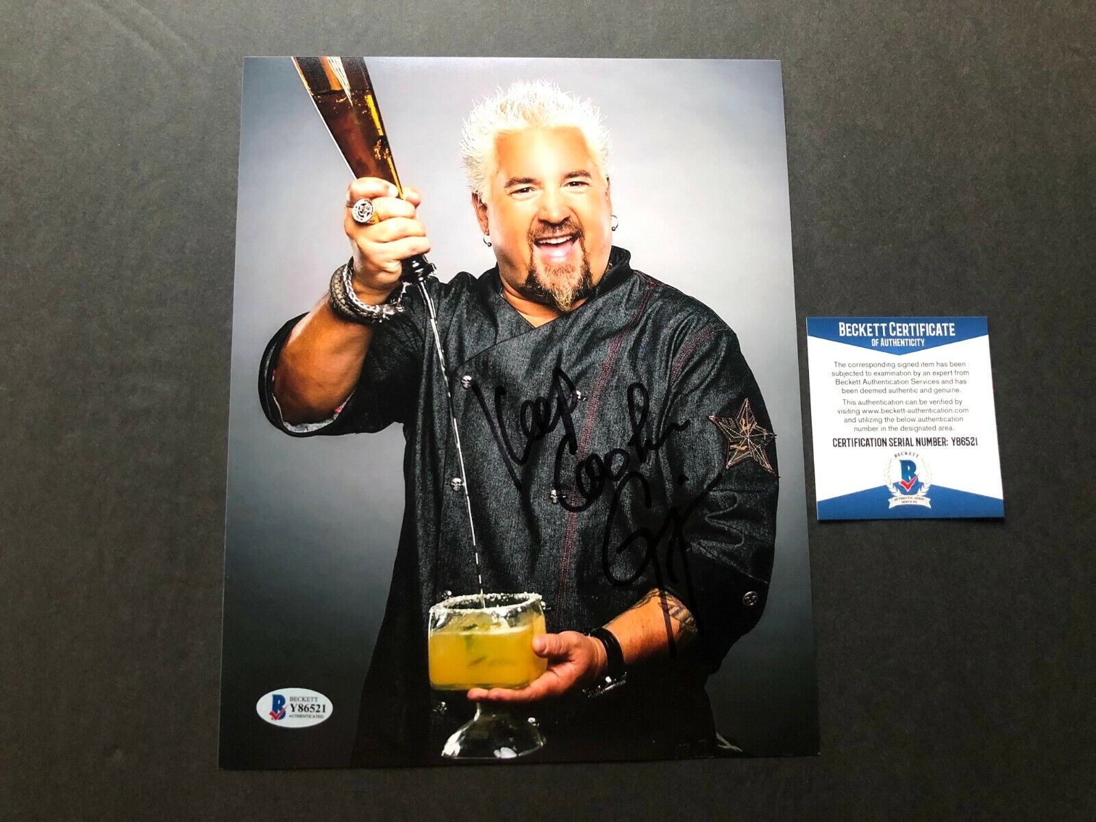 Guy Fieri Hot! signed autographed Food Network Chef 8x10 Photo Poster painting Beckett BAS coa