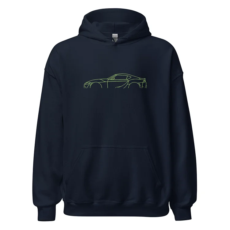 Customizable, Embroidered Car Silhouette Hoodie, Perfect Gift Idea