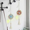 2Pcs Diamond Painting Wooden Double Sided Snowflake Wreath Hanging Tassel Pendant