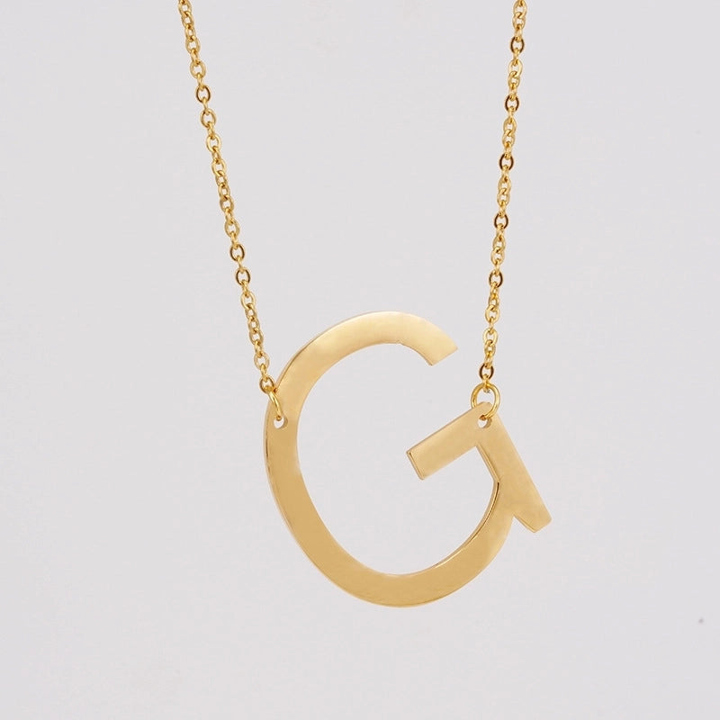 Minimalist Letter Stainless Steel Necklace Plating Stainless Steel Necklaces