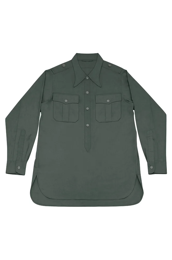   Wehrmacht/Elite Green-Grey Long Sleeve Pullover Shirt German-Uniform