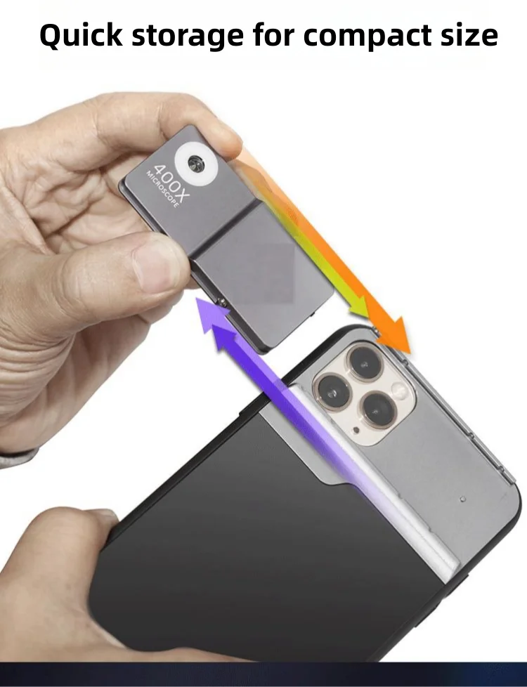 Suitable for iPhone12/13/14 mobile phone microscope lens 400X high-definition small mini micro microscope