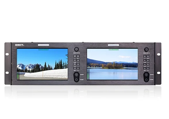 M-1073H Dual 7-inch FHD Rack LCD Monitor