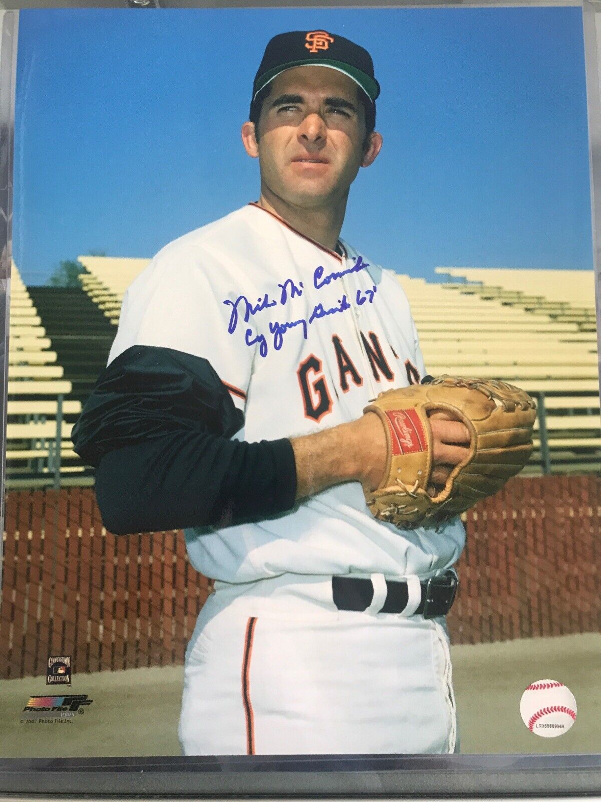 Mike McCormick Signed 11x14 1967 CY Young Giants B