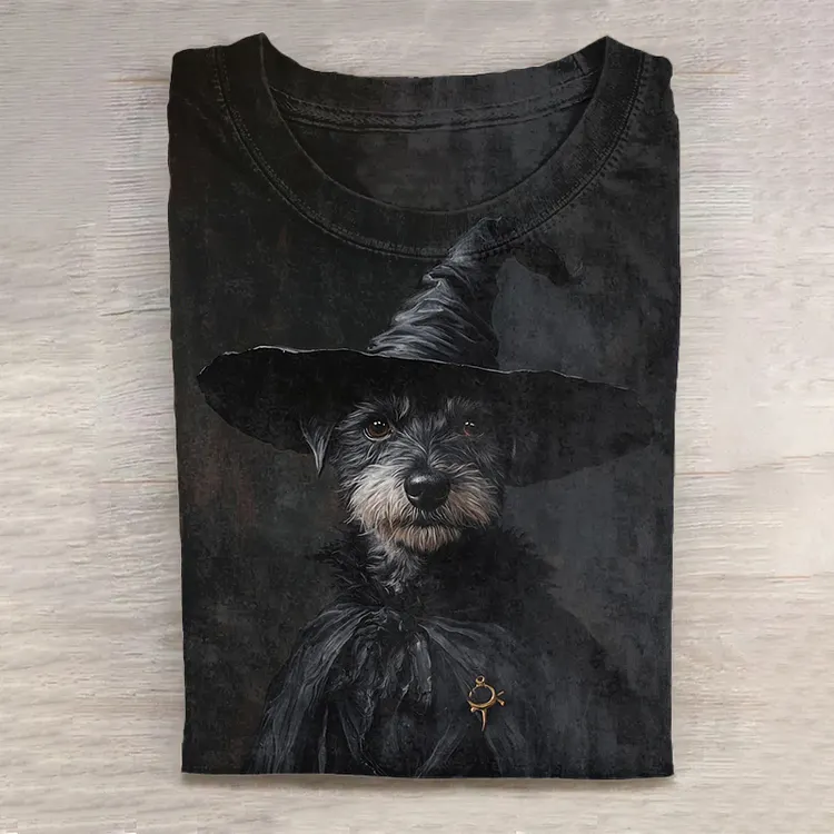 Women's Retro Halloween Dos Art Pattern Casual T-shirt