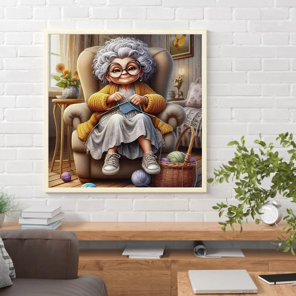 Diamond Painting - Full Round Drill - Grandma(Canvas|30*30cm)